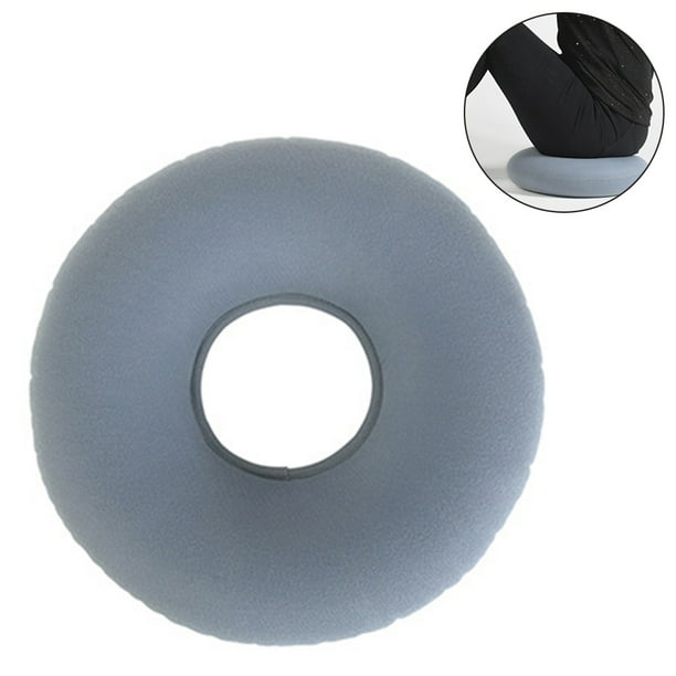 Almohada inflable tipo dona con bomba y bolsa de viaje: soporte lumbar para hemorroides, embarazo y dolor de coxis. Ideal para el hogar, el coche y la oficina.