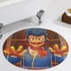 thumbnail image 5 of Bienvenido a Casa Wally Darling Alfombra Redonda de Felpa Coral, Antideslizante, No Desprende Pelusas, Lavable y Duradera para Salón, Dormitorio y Habitación de Niños 60cm, 5 of 6