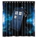 thumbnail image 1 of Cortina de ducha de Doctor Who, juego de cortina de baño con ganchos, tamaño 66 x 72 pulgadas, 1 of 3