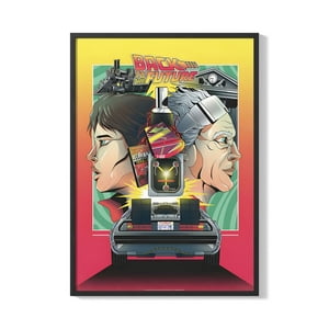 Creango - Cuadro Poster Enmarcado Regresar Al Furuto Disñeo 5 Decorativo