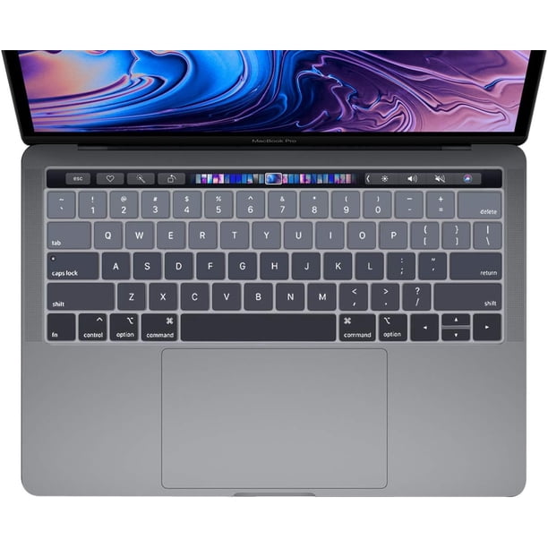 Funda protectora ultrafina con degradado azul para MacBook Pro con Touch Bar de 13 y 15 pulgadas (modelos A2159, A1989, A1990, A1706 y A1707) (2019, 2018, 2017 y 2016) (azul degradado)