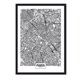 thumbnail image 1 of Cuadro Mapa Paris con Marco Negro 50x40 CM, 1 of 1