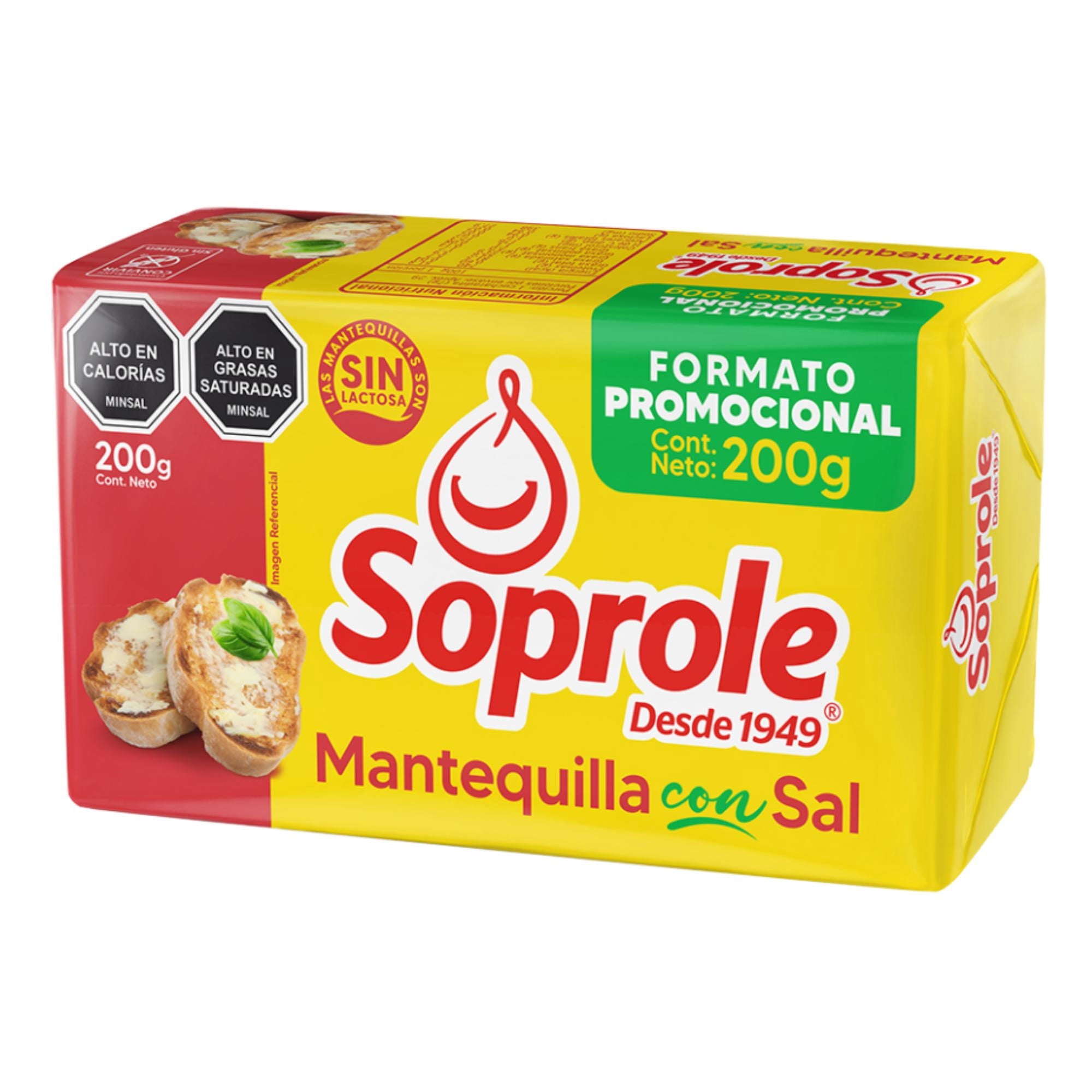 Mantequilla Con Sal. 200 g Soprole