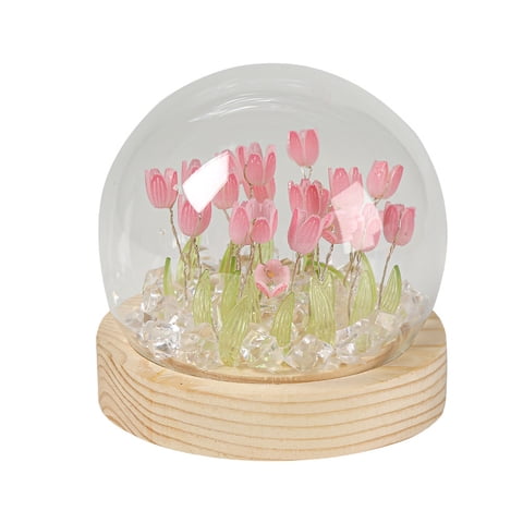 Xusx111 - Luz De Noche De Tulipán Hecha A Mano Decoración De Tulipán Dormitorio Luz Atmósfera Simulación Flor Regalo De Cumpleaños Para Amigos, Niñas, Familia (13 Flores) (10 * 10 * 10Cm)