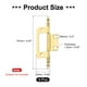 thumbnail image 2 of Uxcell 4 piezas de bisagra de metal sin mortaja para puertas de gabinetes, herrajes para muebles, armario, ventana, dorado, 2 of 5