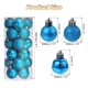 thumbnail image 2 of Uxcell 24Pcs 1.5" Bolas de Navidad Adornos, Juego de Bolas Colgantes Irrompibles para Árbol de Navidad Azul, 2 of 6