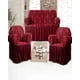 thumbnail image 3 of Set De Fundas De Sofa 3+1+1 Con Velo Color Burdeo, 3 of 4