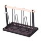 thumbnail image 4 of Elegante Portavasos De Hierro Portavasos 6 Ganchos Protectores Para Botellas Encimera Negro, 4 of 5