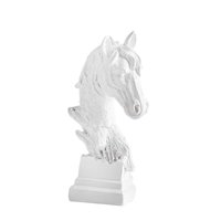 Magideal - Decoración De Estatua De Cabeza De Caballo, Artesanía De Escultura De Caballo 3D, Figuritas De Resina Para Arreglo Colección De Decoración De Gabinete , L L