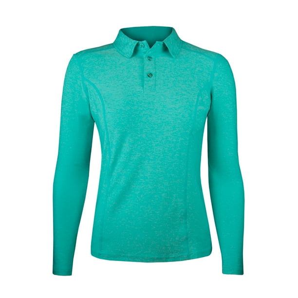 Polera Dry Fit Con Cuello Manga Larga Mujer