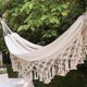 thumbnail image 3 of Hecho A Mano Boho Grande Macrame Fringe 2 Persona Doble Deluxe Hammock Swing Net Silla Para La Playa Patio Dormitorio Patio Porche Interior Al Aire Libre Decoración De Boda, 3 of 3