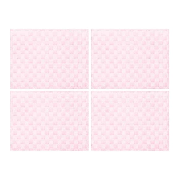 Set de 4 Individuales Rectangulares Saleen en Rosa Pastel