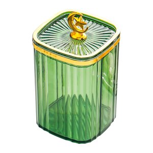 Magideal - Contenedor De Almacenamiento De Alimentos, Bote De Comida Con Tapa, Tarro Para Galletas, Bote De Nueces Para Servir Té, Nueces, Especias, Maní, Granos Verde Grande