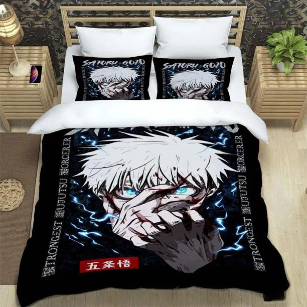 Jujutsu Kaisen Satoru Gojo Christmas Gift Double Child Bedding Set Microfiber or Polyester Duvet Cover Set