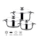 thumbnail image 1 of Batería de Cocina De Acero Inoxidable 6 Piezas Pavia Plateado, 1 of 5