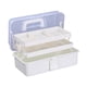 thumbnail image 2 of Caja De Almacenamiento De 3 Niveles Caddy Estuche De Arte Plegable Para Bloques De Construcción Gabinete De Maquillaje Blanco, 2 of 5