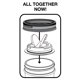 thumbnail image 3 of Juego de 2 tapas de especias para tarros de cristal de Jarware, color negro y blanco, 3 of 9