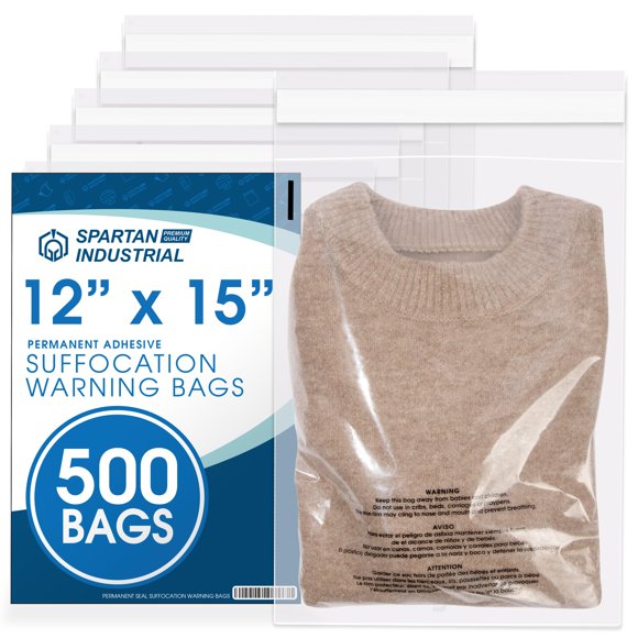 Bolsa de Almacenamiento Spartan Industrial 30x38 cm Paquete de 500 con Cierre Autoadhesivo