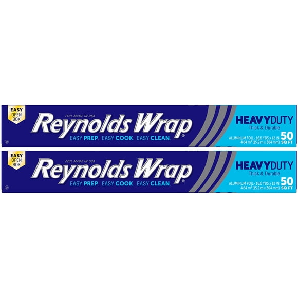 Papel de aluminio Reynolds Wrap Heavy Duty de 50 m² (paquete de 2)