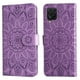 thumbnail image 3 of Funda tipo cartera FOXDOCK para Samsung Galaxy A12 , diseño girasol en relieve, cuero PU, cierre magnético, soporte y tarjetero, 3 of 5