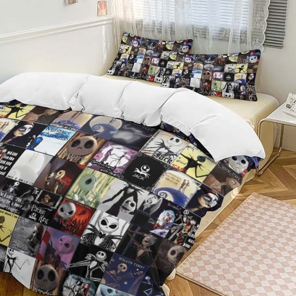 Picture Splice The Nightmare Before Christmas Comforter Set Soft 3 Pcs Twin Bedding Sets Thicken for All Season