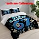 thumbnail image 1 of 3pcs 67 Cartoon Number Themed Printed Bedding Set Duvet Cover and Pillowcases, 1 of 5