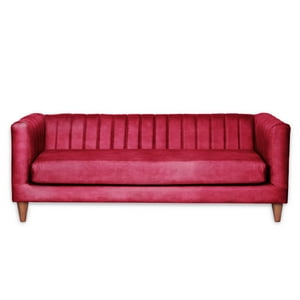 Latam Home - Sofá Sorrento 3C Cuero Kentucky Rojo