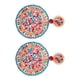 thumbnail image 1 of Pendientes Colgantes De Abalorios Pendientes Colgantes Redondos De Aro Bohemio Para Fiesta En La Playa Mujer Rosa Azul, 1 of 5