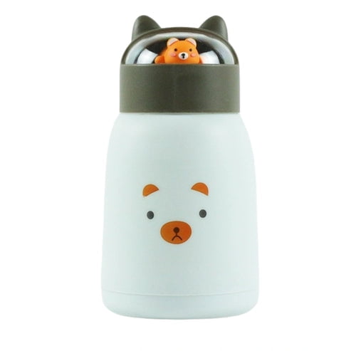 Estilodomus - Botella Infantil Kawaii 360ml Mantiene Temperatura Líquido - Oso