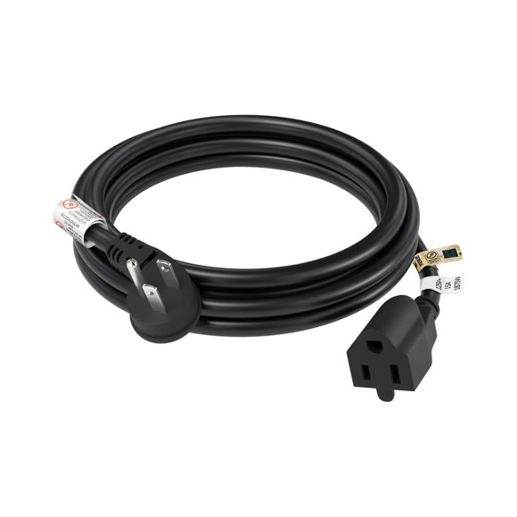 Cable de extensión FIRMERST de 6 pies, 1875 W, 15 A, enchufe plano de perfil bajo