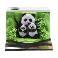 Magideal - Bloc De Notas 3D 2025, Calendario Desprendible, Artesanía De Papel Para Tallado, Calendario Creativo Con Temática De Panda Para El Día De San Valentín