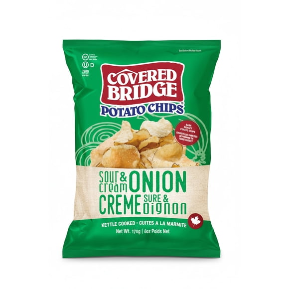 Papas Fritas Cebolla Crema Ácida Covered Bridge 170 g