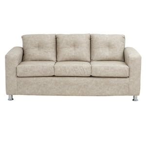 Muebles América - Sofá George 3 Cuerpos Cuero Auris Beige