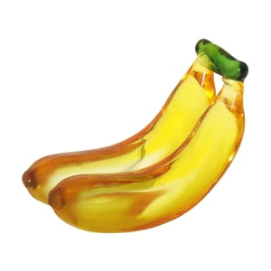 Bothyi - Estatuilla De Fruta, Decoración De Mesa Amarilla Bonita Para Estantería, Escritorio, Decoración Del Hogar, 90X38Mm, Dos Plátanos