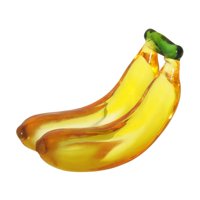 Bothyi - Estatuilla De Fruta, Decoración De Mesa Amarilla Bonita Para Estantería, Escritorio, Decoración Del Hogar, 90X38Mm, Dos Plátanos