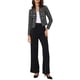 thumbnail image 2 of INSPIRE CHIC Chaqueta de Tweed para Mujer con Cuello Mao, Abierta y Recortada, Talla M, Negro Blanco, 2 of 6