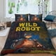 thumbnail image 2 of El Robot Salvaje Conjunto de sábanas temático, trío de piezas, cómodo y amigable con la piel, diseño único, regalo de decoración para el hogar para familiares, amigos y fans, 90 cm * 190 cm, 2 of 6