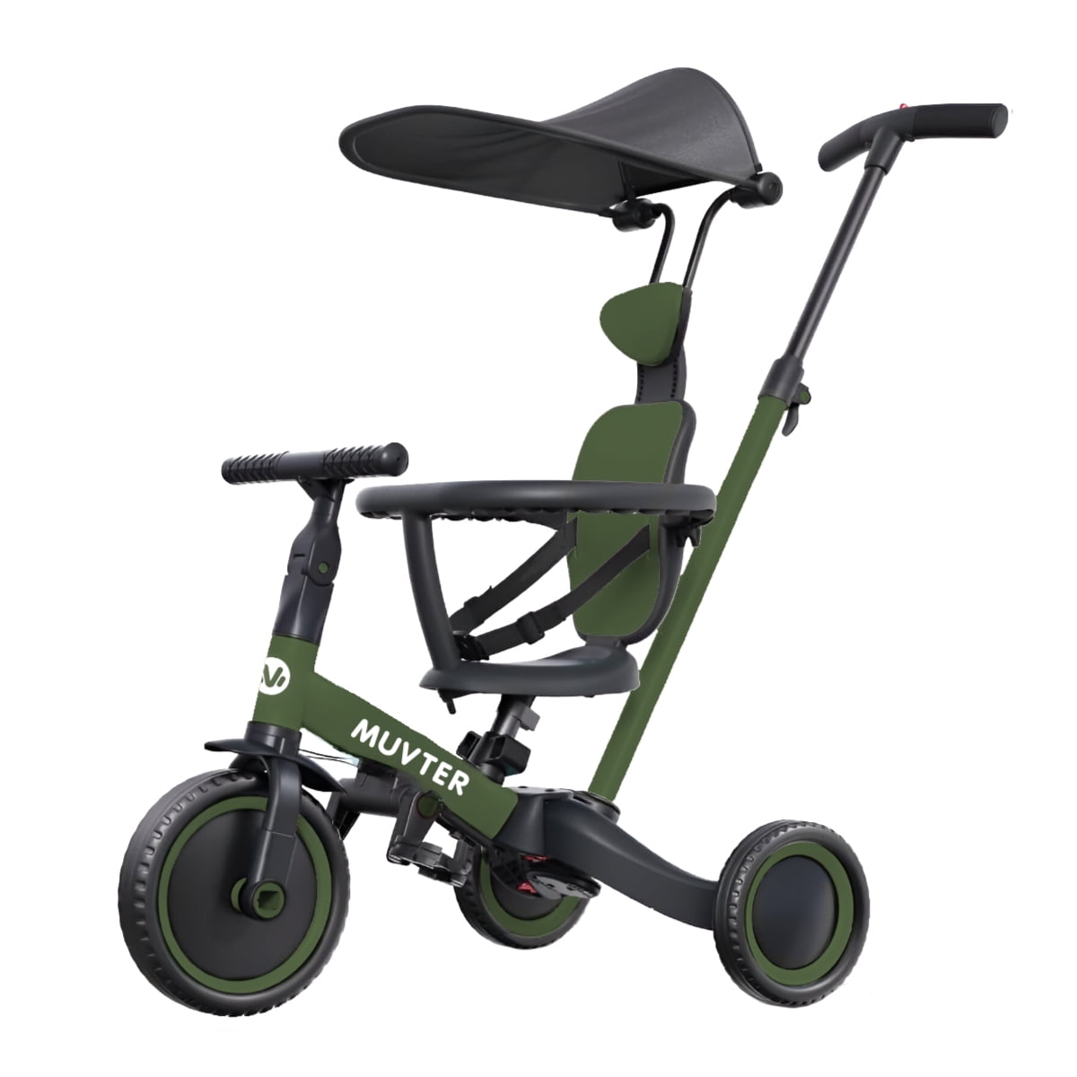 Triciclo Multifuncional 5 En 1 Muvter Ride Deluxe Verde
