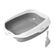 thumbnail image 3 of Caja De Arena Para Gatos Con Orinal De Lado Alto Para Mascotas Pequeñas Gatos De Interior Gris L 50x40x17cm, 3 of 4