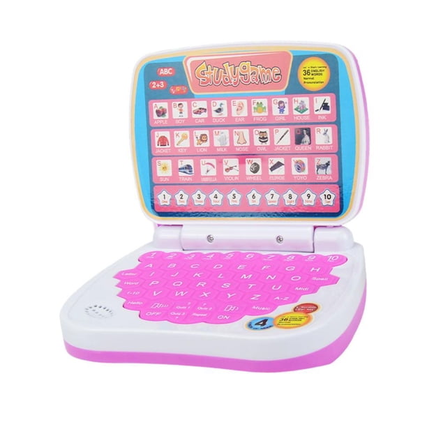 Juego De Estudio De Educación Temprana En Inglés Multifunción, Computadora Portátil De Juguete Para Niños