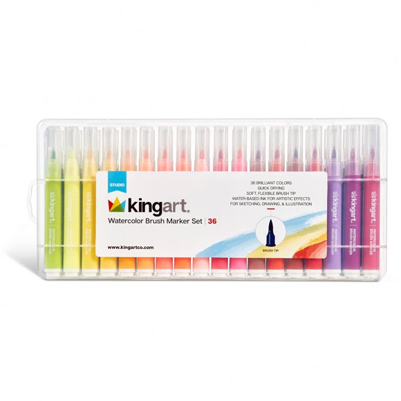 Marcadores de ilustración de acuarela KINGART 405-36 36 colores