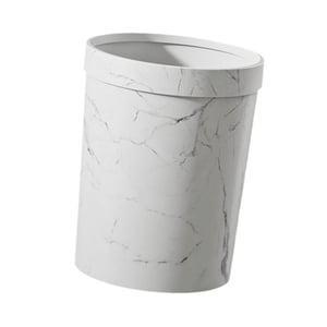 Bothyi - Desgastamiento De La Canasta De Papel Redonda De Papel De Basura Para El Dormitorio Oficina En Casa Blanca