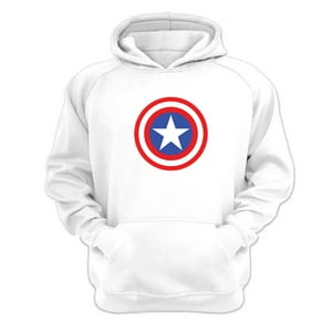 Genérico - Polerón Canguro Capitán De Las Américas Blanco Talla Xl Unisex