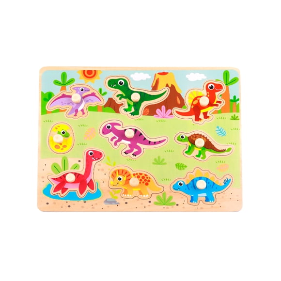 Puzzle Dinosaurio 10 Piezas Encajables Tooky Toy