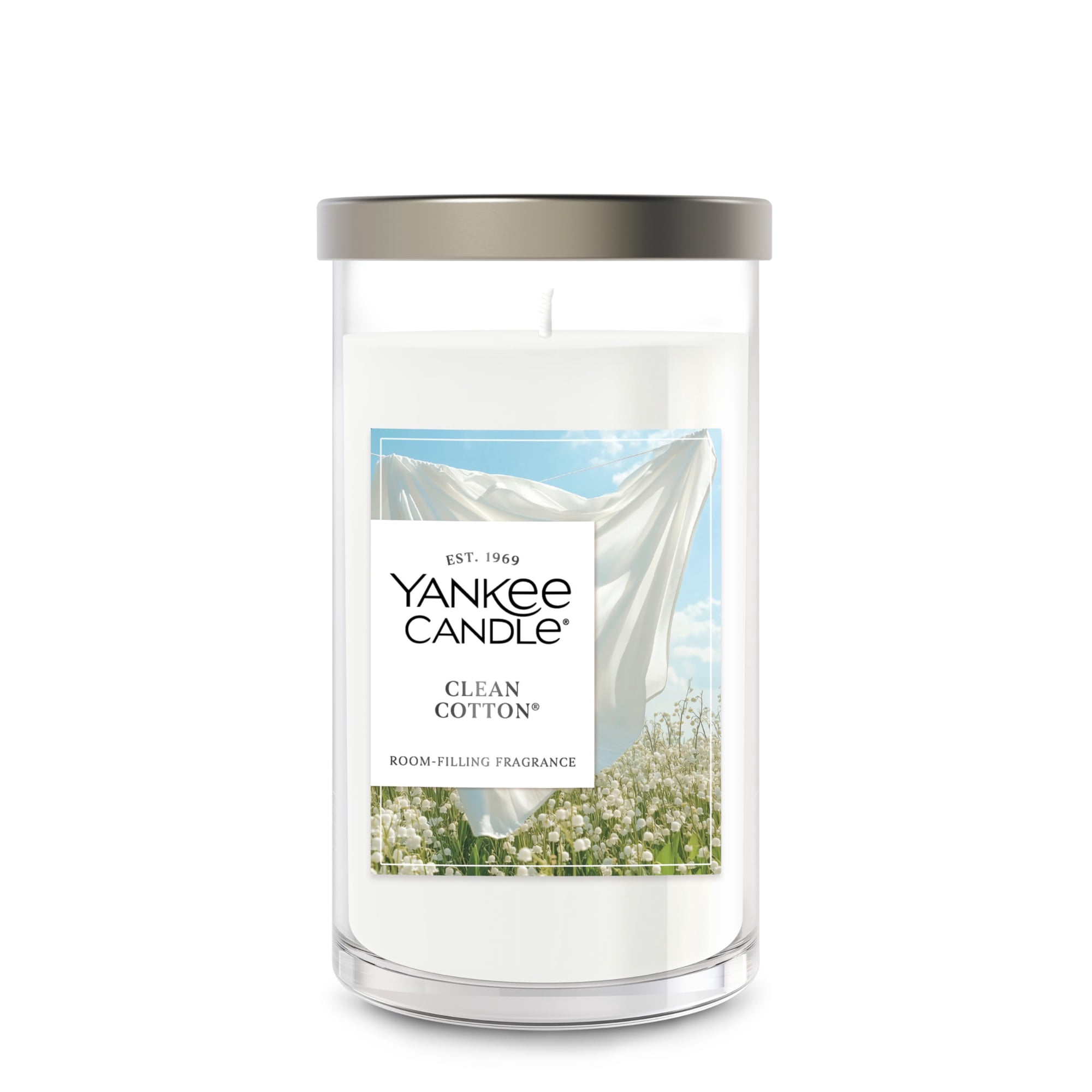 Vela Perfumada Yankee Candle Clean Cotton, 420 Ml, Tamaño Mediano