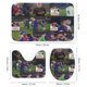 thumbnail image 3 of Pedri-theme 4-Piece Shower Curtain Set with Rugs, Waterproof Bathroom Decor Set Includes Bath Mat, U-Shaped Rug, Toilet Lid Cover and Curtain with Hooks, 3 of 6
