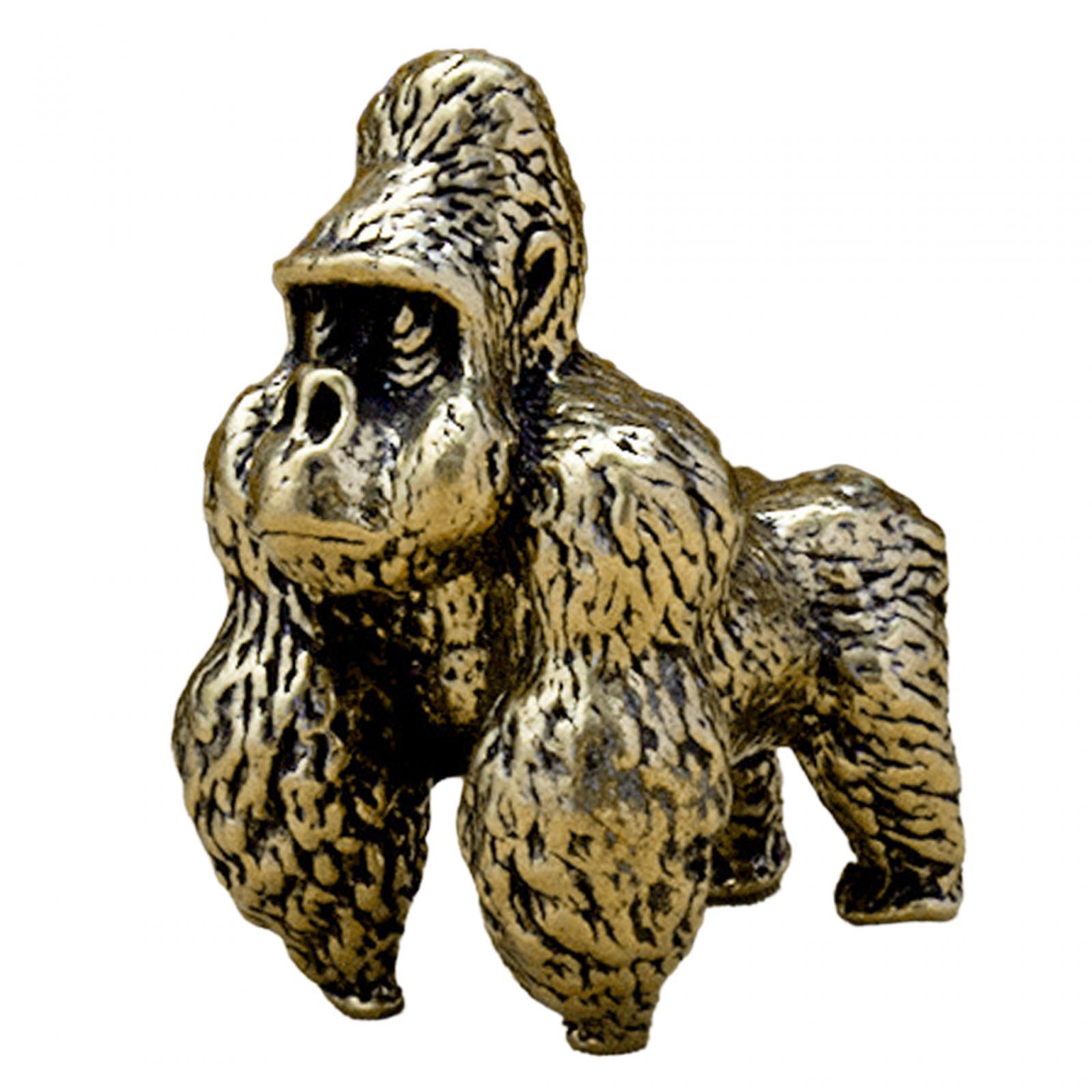 Magideal - Mini Escultura De Orangután, Escultura De Chimpancés De Escritorio De Latón, Decoración Del Hogar, Recuerdos De Fiesta, Bonito Adorno De Orangután De
