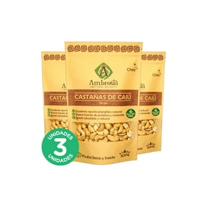 Ambrosia Spa - Pack 3, Castañas De Cajú 300Gr