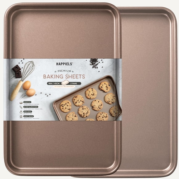 Bandeja de horno HAPPIELS 43 cm 2 piezas antiadherente libre de PFOA/BPA