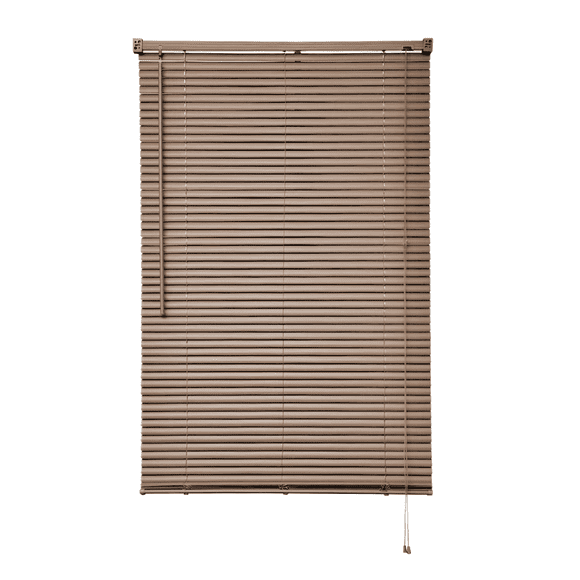 Persiana Roller Manual Estilo Veneciana PVC 120X165 Cm 25 Mm Color Capuccino Marca Aura